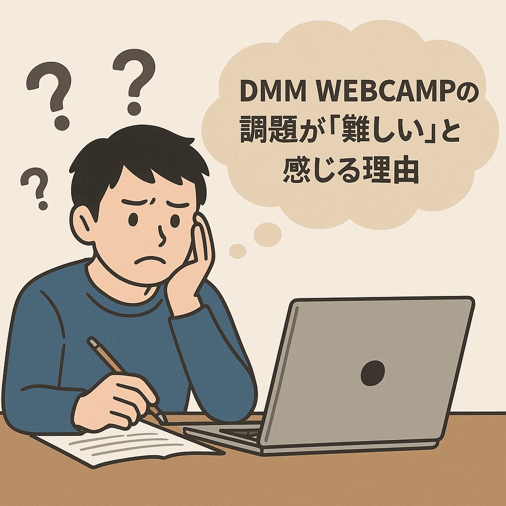 DMM WEBCAMPの課題が「難しい」と感じる理由