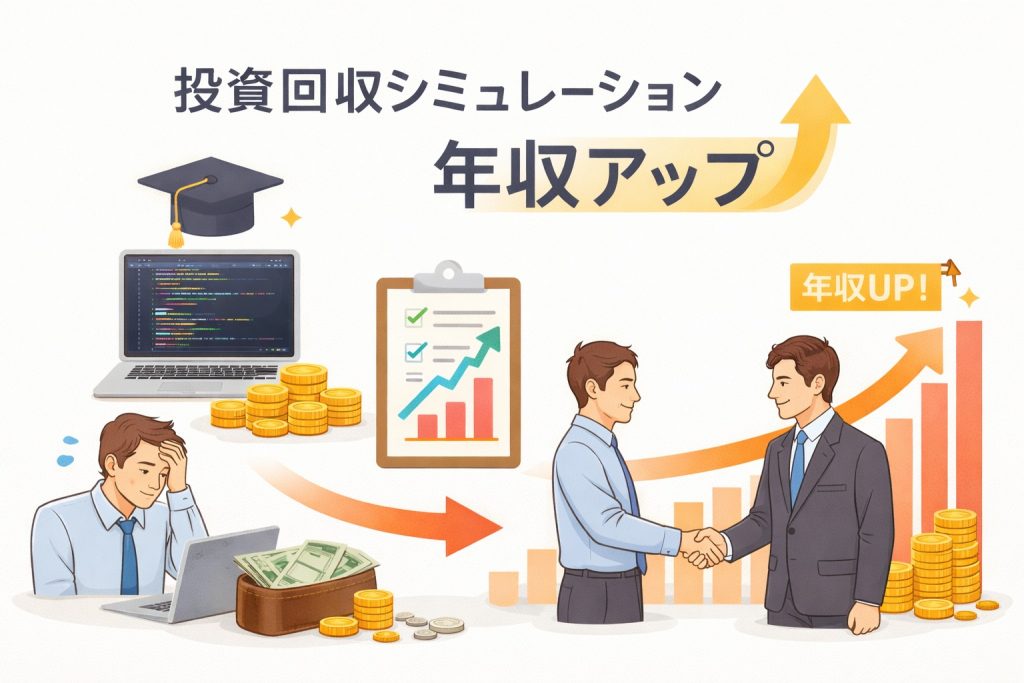 プログラミングスクールで元が取れる条件｜投資回収シミュレーション