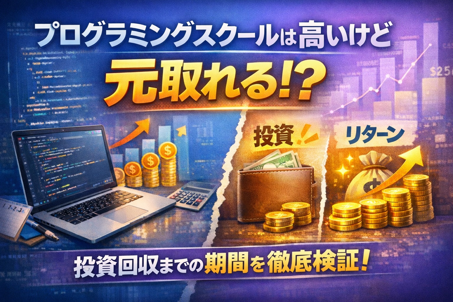 プログラミングスクールは高いけど元取れる？投資回収までの期間を計算してみた