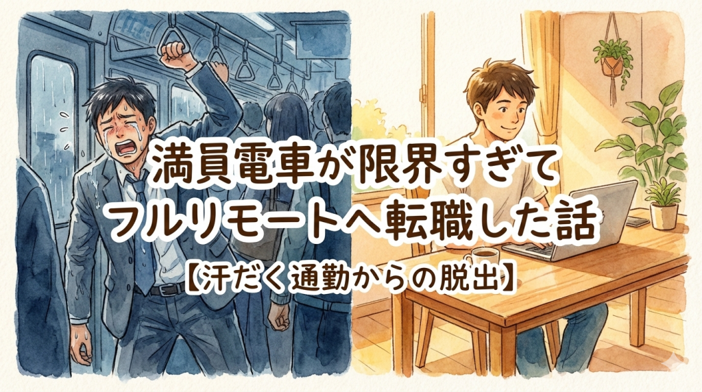 満員電車が限界すぎてフルリモートのエンジニアに転職した話【汗だく通勤からの脱出】