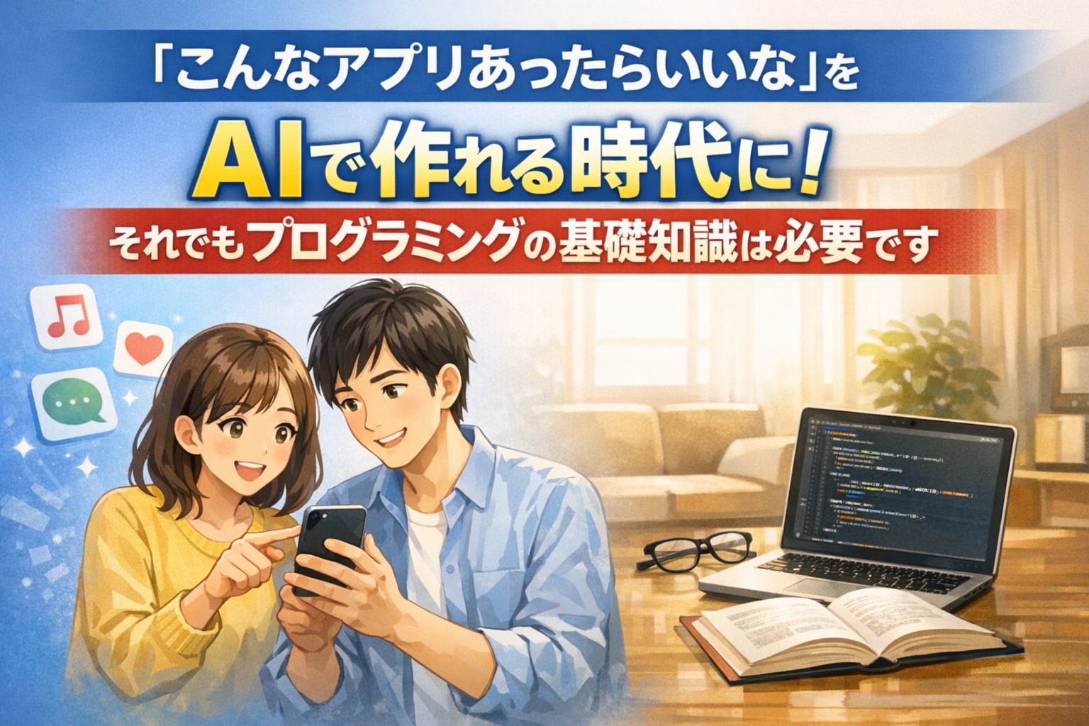 「こんなアプリあったらいいな」をAIで作れる時代に！それでもプログラミングの基礎知識は必要です