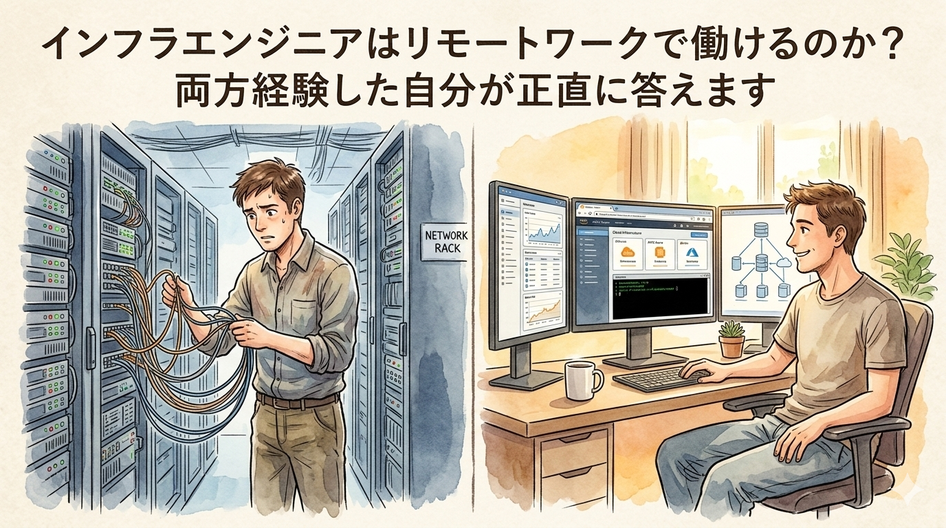 インフラエンジニアはリモートワークで働けるのか？両方経験した自分が正直に答えます