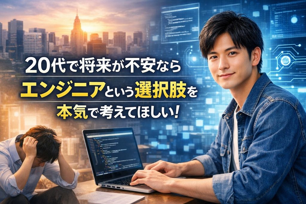 20代で将来が不安ならエンジニアという選択肢を本気で考えてほしい！